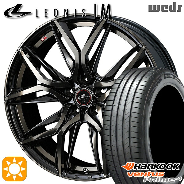 【取付対象】215/60R17 96V ハンコック veNtus PRime4 K135A Weds レオニス LM PBMC/TI (パールブラック ミラーカット/チタントップ) 17インチ 7.0J 5H100 サマータイヤホイールセット |エムオートギャラリー