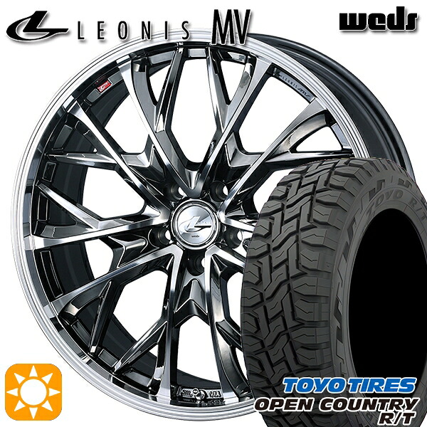 【取付対象】225/60R17 99Q トーヨー オープンカントリー R/T Weds レオニス MV BMCMC (ブラックメタルコート ミラーカット) 17インチ 7.0J 5H114.3 サマータイヤホイールセット