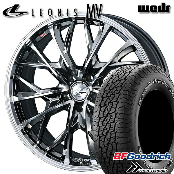 【取付対象】225/65R17 102T ORWL BFグッドリッチ トレールテレーン Weds レオニス MV BMCMC (ブラックメタルコート ミラーカット) 17インチ 7.0J 5H114.3 サマータイヤホイールセット |エムオートギャラリー
