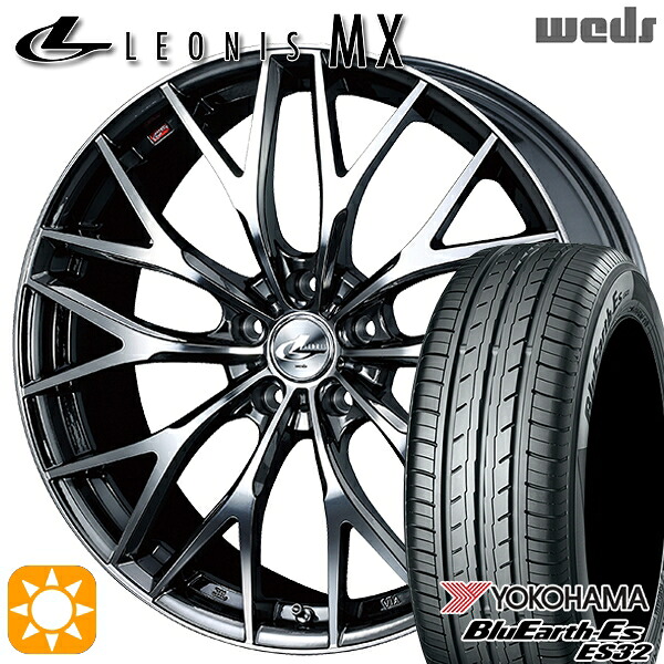 【取付対象】フォレスター 215/55R17 94V ヨコハマ ブルーアース ES32 Weds レオニス MX BMCMC (ブラックメタルコート ミラーカット) 17インチ 7.0J 5H100 サマータイヤホイールセット ｜エムオートギャラリー 104,750円
