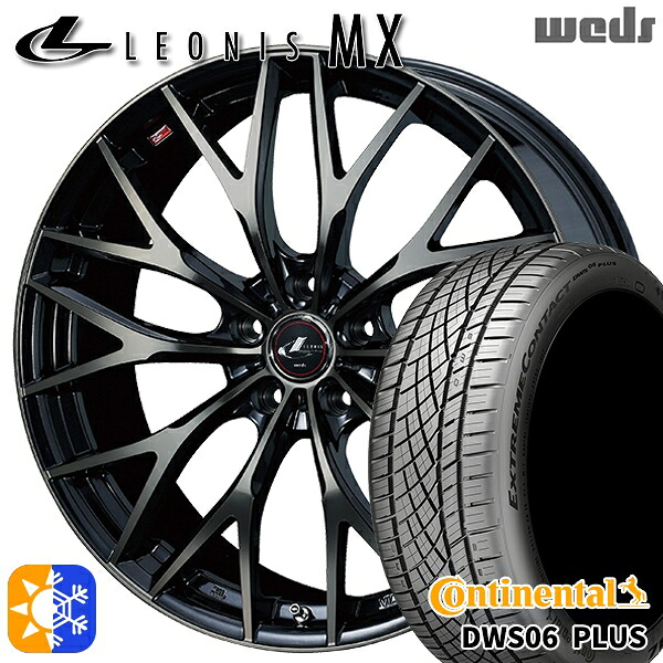 アルファード ヴェルファイア 245/40R19 98Y XL コンチネンタル DWS06+ Weds レオニス MX PBMC/TI (パールブラック ミラーカット/チタントップ) 19インチ 8.0J 5H114.3 オールシーズンタイヤホイールセット