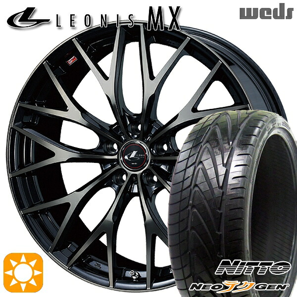 【取付対象】225/30R20 85W ニットー NEOテクGEN Weds レオニス MX PBMC/TI (パールブラック ミラーカット/チタントップ) 20インチ 8.5J 5H114.3 サマータイヤホイールセット 141,300円