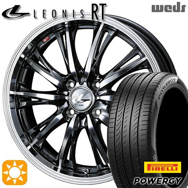 【取付対象】205/45R17 88W XL ピレリ パワジー Weds レオニス RT BMCMC 17インチ 6.5J 4H100 サマータイヤホイールセット
