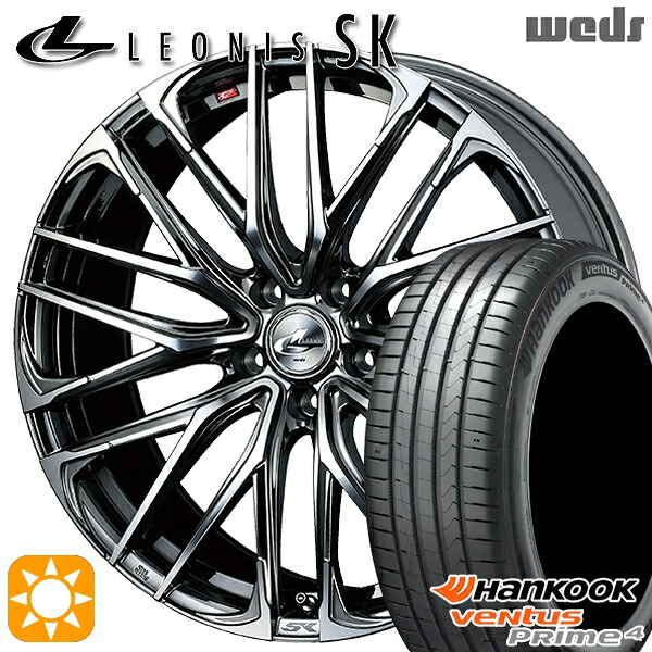 【取付対象】225/60R17 99V ハンコック veNtus PRime4 K135A Weds レオニス SK BMCMC (ブラックメタルコート ミラーカット) 17インチ 7.0J 5H114.3 サマータイヤホイールセット