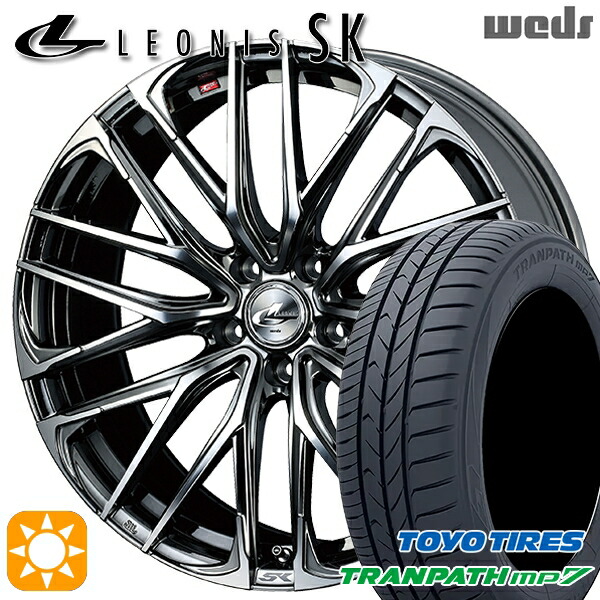 【取付対象】205/50R17 93V トーヨー トランパス mp7 Weds レオニス SK BMCMC (ブラックメタルコート ミラーカット) 17インチ 7.0J 5H114.3 サマータイヤホイールセット