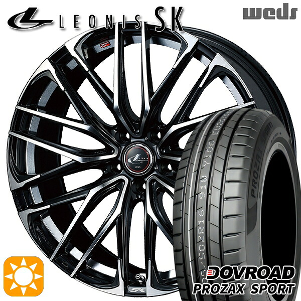 【取付対象】20/30系アルファード ヴェルファイア 235/50R18 101W XL DOVROAD プロザックススポーツ Weds レオニス SK PBMC (パールブラック ミラーカット) 18インチ 8.0J 5H114.3 サマータイヤホイールセット |エムオートギャラリー