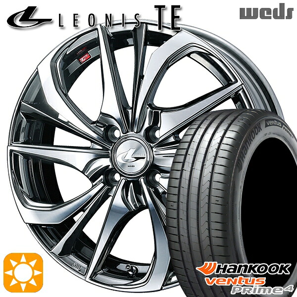 【取付対象】195/65R16 92V ハンコック veNtus PRime4 K135 Weds レオニス TE BMCMC (ブラックメタルコート/ミラーカット) 16インチ 6.0J 4H100 サマータイヤホイールセット |エムオートギャラリー