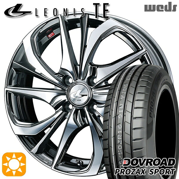 【取付対象】マツダ2 ノート 205/45R17 88W XL DOVROAD プロザックススポーツ Weds レオニス TE BMCMC (ブラックメタルコート/ミラーカット) 17インチ 6.5J 4H100 サマータイヤホイールセット |エムオートギャラリー