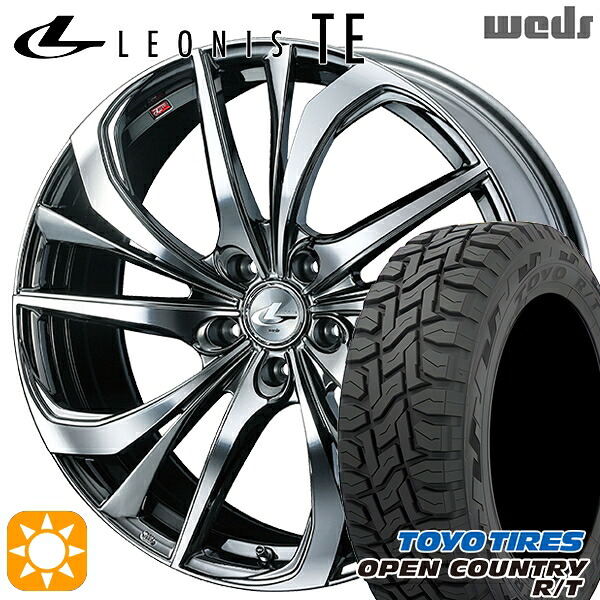 【取付対象】エクストレイル フォレスター 225/60R17 99Q トーヨー オープンカントリー R/T Weds レオニス TE BMCMC (ブラックメタルコート/ミラーカット) 17インチ 7.0J 5H114.3 サマータイヤホイールセット