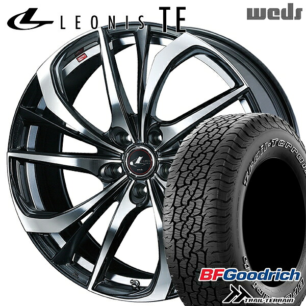 【取付対象】245/65R17 111T ORWL BFグッドリッチ トレールテレーン Weds レオニス TE PBMC (パールブラック ミラーカット) 17インチ 7.0J 5H114.3 サマータイヤホイールセット |エムオートギャラリー