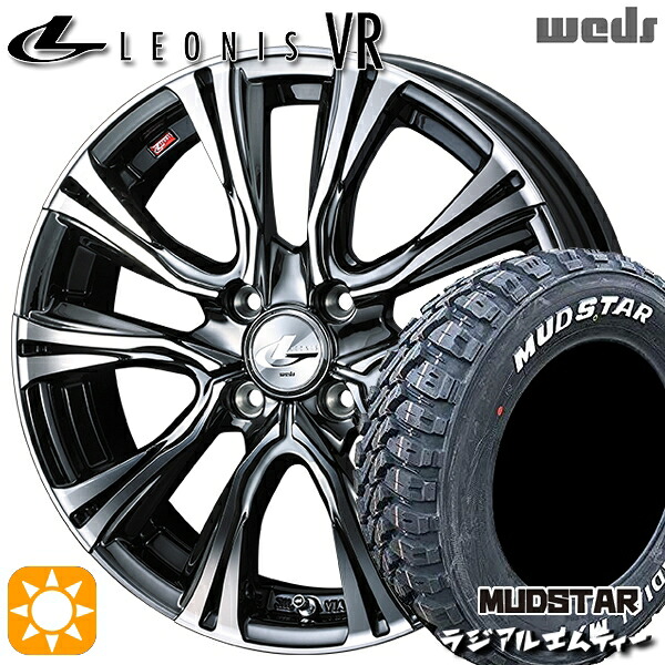 【取付対象】215/60R16 99T XL マッドスター ラジアル M/T ホワイトレター Weds レオニス VR BMCMC 16インチ 6.0J 4H100 サマータイヤホイールセット