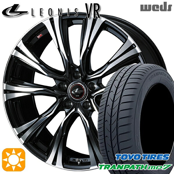 【取付対象】195/60R16 89H トーヨー トランパス mp7 Weds レオニス VR PBMC 16インチ 6.5J 5H114.3 サマータイヤホイールセット