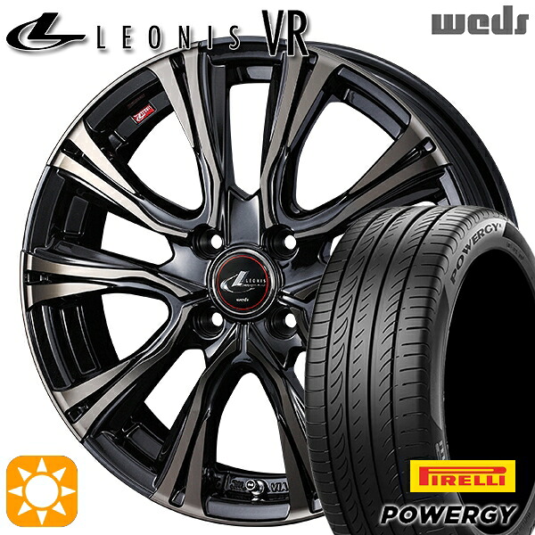 【取付対象】205/45R17 88W XL ピレリ パワジー Weds レオニス VR PBMC/TI 17インチ 6.5J 4H100 サマータイヤホイールセット |エムオートギャラリー