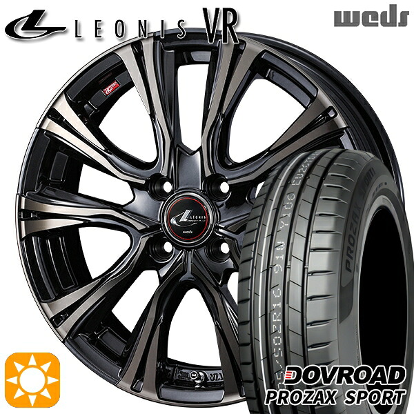 【取付対象】205/45R17 88W XL DOVROAD プロザックススポーツ Weds レオニス VR PBMC/TI 17インチ 6.5J 4H100 サマータイヤホイールセット
