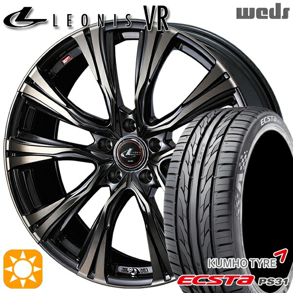【取付対象】エスティマ ヤリスクロス 215/60R16 95V クムホ エクスタ PS31 Weds レオニス VR PBMC/TI 16インチ 6.5J 5H114.3 サマータイヤホイールセット 72,985円
