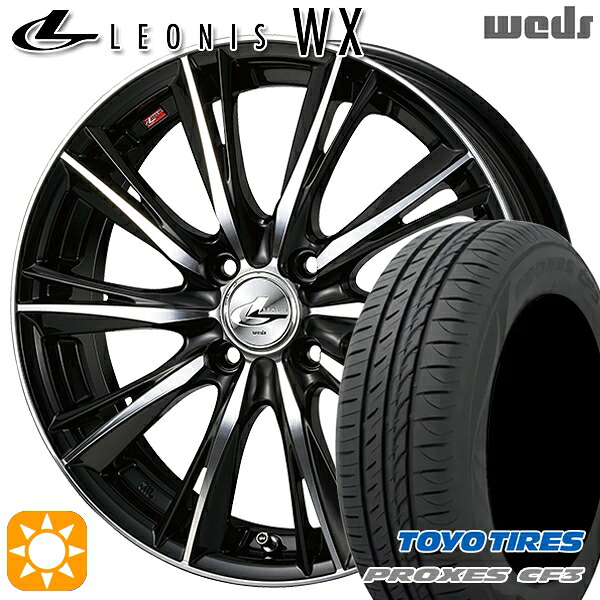 【取付対象】ライズ ロッキー 205/60R16 92H トーヨー プロクセス CF3 Weds レオニス WX BKMC (ブラック ミラーカット) 16インチ 6.0J 4H100 サマータイヤホイールセット ｜エムオートギャラリー 86,350円