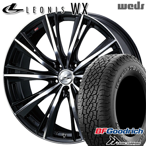 【取付対象】225/65R17 102T ORWL BFグッドリッチ トレールテレーン Weds レオニス WX BKMC (ブラック ミラーカット) 17インチ 7.0J 5H114.3 サマータイヤホイールセット