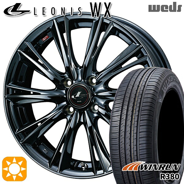 【取付対象】ライズ ロッキー 205/60R16 92H ウィンラン R380 Weds レオニス WX BMC1（ブラックメタルコート ワン） 16インチ 6.0J 4H100 サマータイヤホイールセット ｜エムオートギャラリー