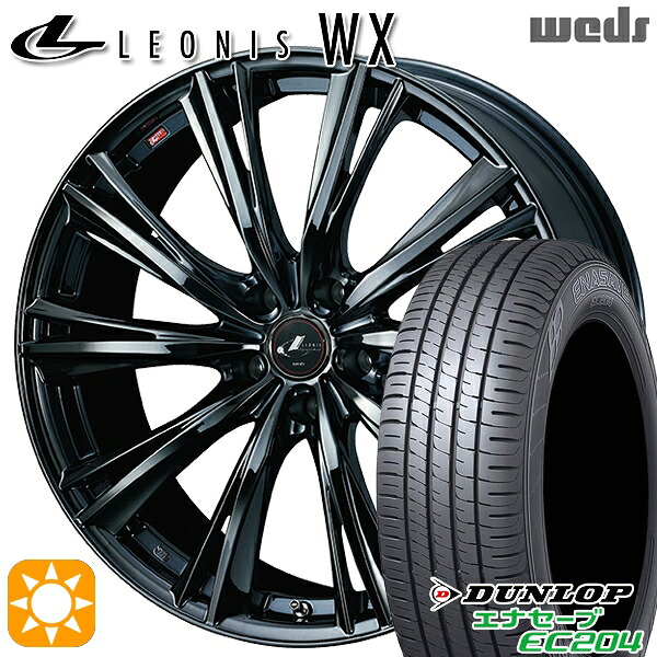 【取付対象】フォレスターSK9/SKE エクストレイル 225/55R17 101W XL ダンロップ エナセーブ EC204 Weds レオニス レオニス WX BMC1（ブラックメタルコート ワン） 17インチ 7.0J 5H114.3 サマータイヤホイールセット 85,525円