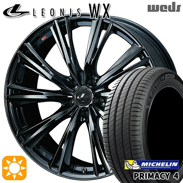【取付対象】マークX レクサスIS 235/40R19 96W XL VOL ミシュラン プライマシー4 Weds レオニス WX BMC1 (ブラックメタルコート ワン) 19インチ 8.0J 5H114.3 サマータイヤホイールセット