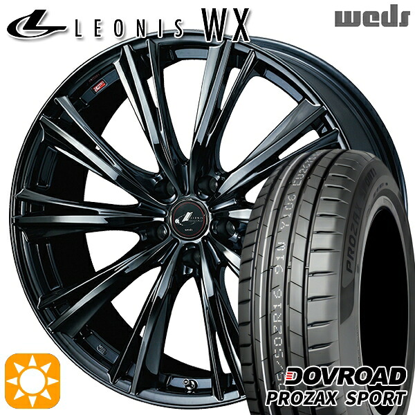 【取付対象】マークX スカイライン 225/45R18 95Y XL DOVROAD プロザックススポーツ Weds レオニス WX BMC1(ブラックメタルコート ワン) 18インチ 8.0J 5H114.3 サマータイヤホイールセット |エムオートギャラリー