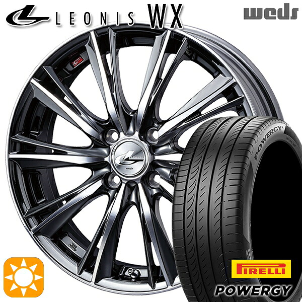 【取付対象】ライズ ロッキー 205/60R16 92H ピレリ パワジー Weds レオニス WX BMCMC (ブラックメタルコート ミラーカット) 16インチ 6.0J 4H100 サマータイヤホイールセット