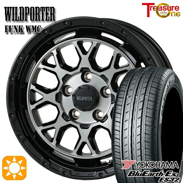 【取付対象】195/60R16 89H ヨコハマ ブルーアース ES32 トレジャーワン ワイルドポーター ファンク WMC BP/BC 16インチ 7.0J 5H114.3 サマータイヤホイールセット