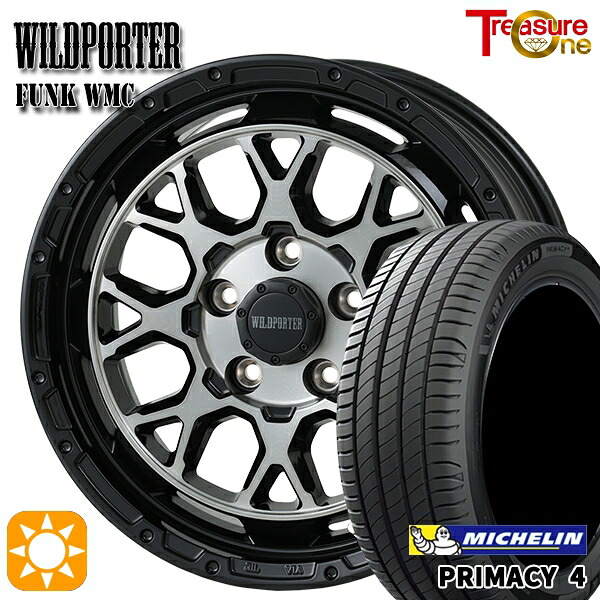 【取付対象】195/60R16 93V XL ミシュラン プライマシー4 トレジャーワン ワイルドポーター ファンク WMC BP/BC 16インチ 7.0J 5H114.3 サマータイヤホイールセット 67,265円