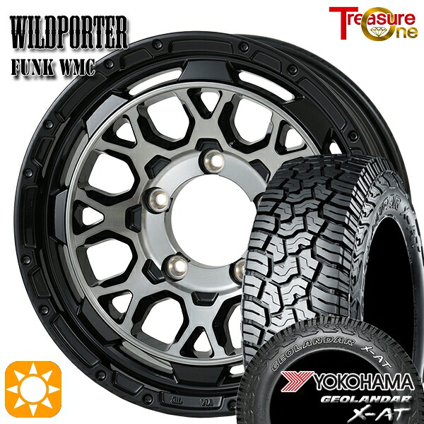 【取付対象】235/70R16 104/101Q ヨコハマ ジオランダー X-AT G016 アウトラインホワイトレター トレジャーワン ワイルドポーター ファンク WMC BP/BC 16インチ 6.0J 5H139.7 サマータイヤホイールセット