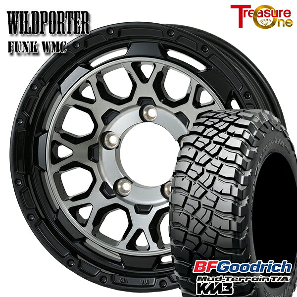 【取付対象】225/75R16 115/112Q RBL BFグッドリッチ マッドテレーン T/A KM3 トレジャーワン ワイルドポーター ファンク WMC BP/BC 16インチ 5.5J 5H139.7 サマータイヤホイールセット |エムオートギャラリー