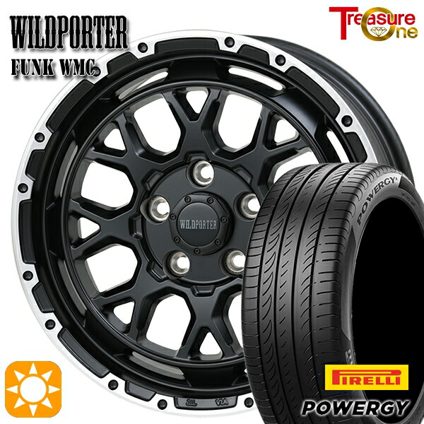 【取付対象】215/60R16 95H ピレリ パワジー トレジャーワン ワイルドポーター ファンク WMC MB/RP 16インチ 7.0J 5H114.3 サマータイヤホイールセット