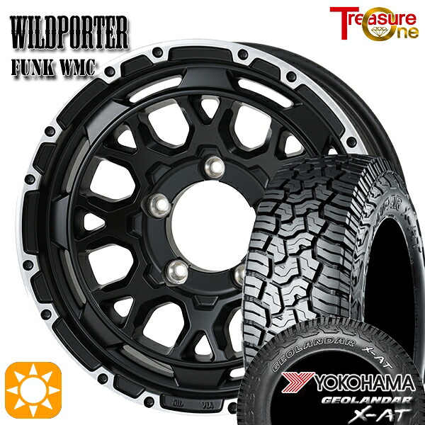 【取付対象】235/70R16 104/101Q ヨコハマ ジオランダー X-AT G016 アウトラインホワイトレター トレジャーワン ワイルドポーター ファンク WMC MB/RP 16インチ 6.0J 5H139.7 サマータイヤホイールセット