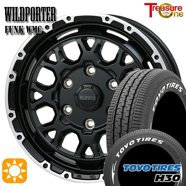 【取付対象】215/65R16 109/107R トーヨー H30 ホワイトレター トレジャーワン ワイルドポーター ファンク WMC MB/RP 16インチ 6.5J 6H139.7 サマータイヤホイールセット |エムオートギャラリー