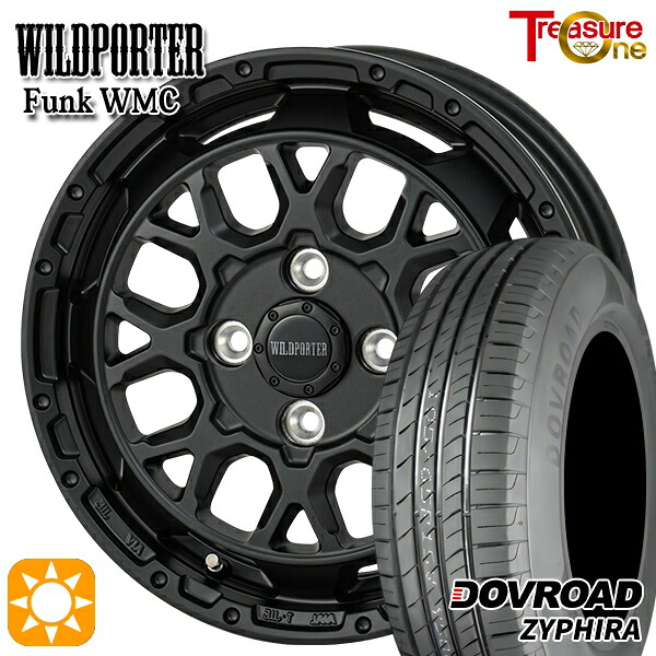 【取付対象】エブリィワゴン 165/60R14 75H DOVROAD ザイファイラ トレジャーワン ワイルドポーター ファンク WMC MBK 14インチ 4.5J 4H100 サマータイヤホイールセット |エムオートギャラリー