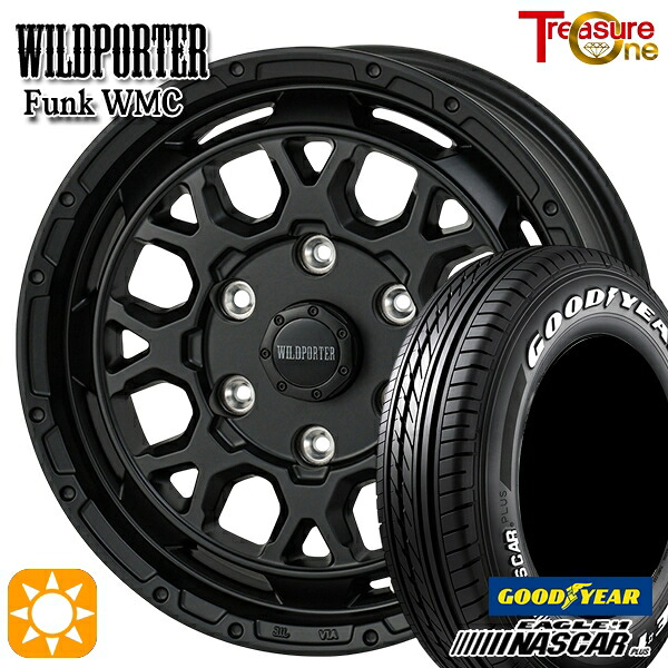 【取付対象】200系ハイエース 215/65R16C 109/107R グッドイヤー ナスカープラス トレジャーワン ワイルドポーター ファンク WMC MBK 16インチ 6.5J 6H139.7 サマータイヤホイールセット |エムオートギャラリー