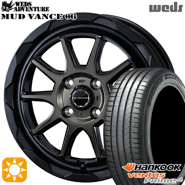 【取付対象】195/50R16 88V XL ハンコック veNtus PRime4 K135 Weds マッドヴァンス06 ブラックポリッシュブロンズクリア 16インチ 6.0J 4H100 サマータイヤホイールセット
