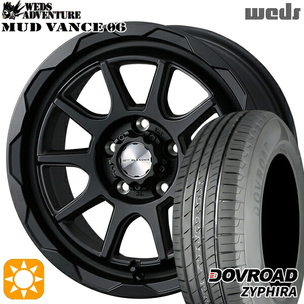 【取付対象】エスティマ ヤリスクロス 215/60R16 95H DOVROAD ザイファイラ Weds マッドヴァンス06 フルマットブラック 16インチ 7.0J 5H114.3 サマータイヤホイールセット |エムオートギャラリー