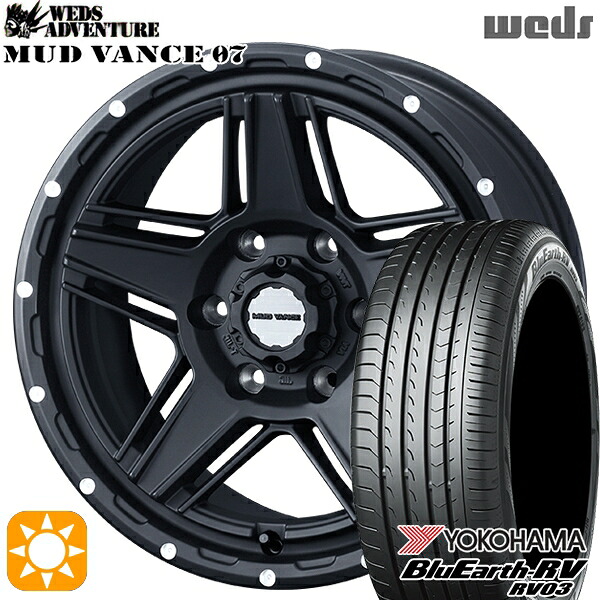 【取付対象】215/60R17 96H ヨコハマ ブルーアース RV03 Weds マッドヴァンス07 フルマットブラック 17インチ 6.5J 6H139.7 サマータイヤホイールセット |エムオートギャラリー