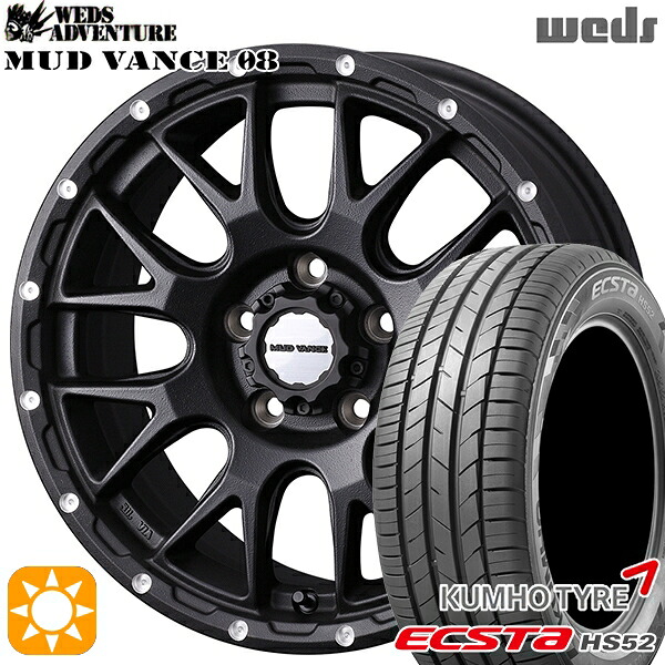 【取付対象】215/60R17 100V XL クムホ エクスタ HS52 Weds マッドヴァンス08 フリントブラック 17インチ 7.0J 5H114.3 サマータイヤホイールセット ｜エムオートギャラリー