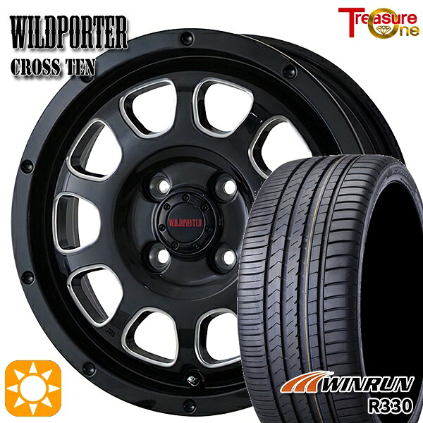 【取付対象】スイフト 215/40R17 87W XL ウィンラン R330 トレジャーワン ワイルドポーター クロステン BK/SM 17インチ 6.5J 4H100 サマータイヤホイールセット