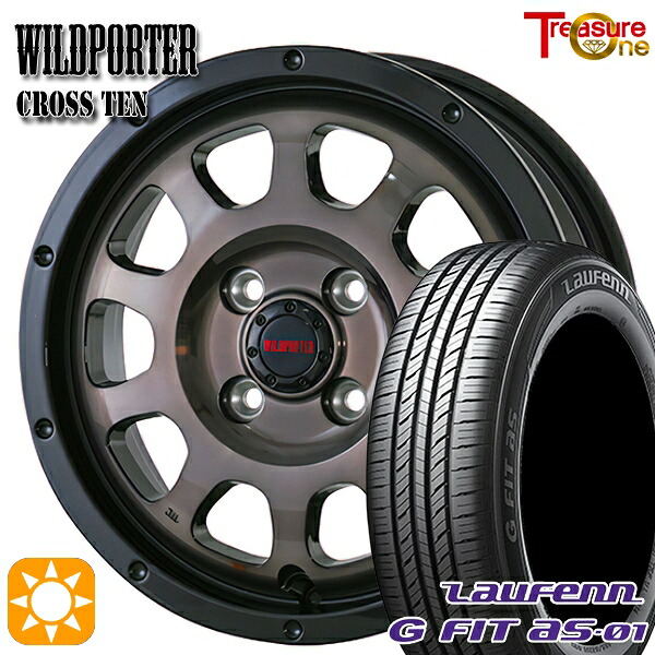 【取付対象】マツダ2 ノート 195/55R16 87V ラウフェン G FIT as-01 LH42 トレジャーワン ワイルドポーター クロステン BP/BC 16インチ 6.0J 4H100 サマータイヤホイールセット