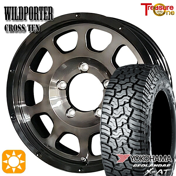 【取付対象】ジムニー LT215/70R16 100/97Q ヨコハマ ジオランダー X-AT G016 トレジャーワン ワイルドポーター クロステン BP/BC 16インチ 5.5J 5H139.7 サマータイヤホイールセット ｜エムオートギャラリー