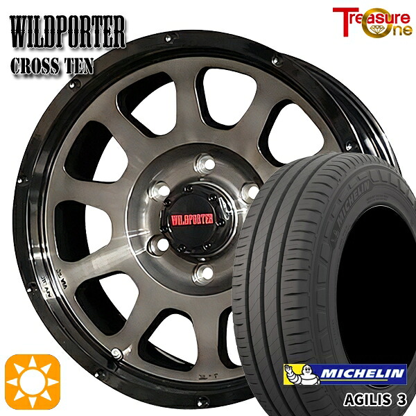 【取付対象】200系ハイエース 215/65R16C 109/107T ミシュラン アジリス3 トレジャーワン ワイルドポーター クロステン BP/BC 16インチ 6.5J 6H139.7 サマータイヤホイールセット ｜エムオートギャラリー