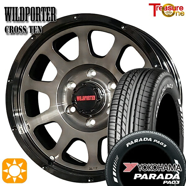 【取付対象】215/65R16C 109/107S ヨコハマ パラダ PA03 ホワイトレター トレジャーワン ワイルドポーター クロステン BP/BC 16インチ 6.5J 6H139.7 サマータイヤホイールセット