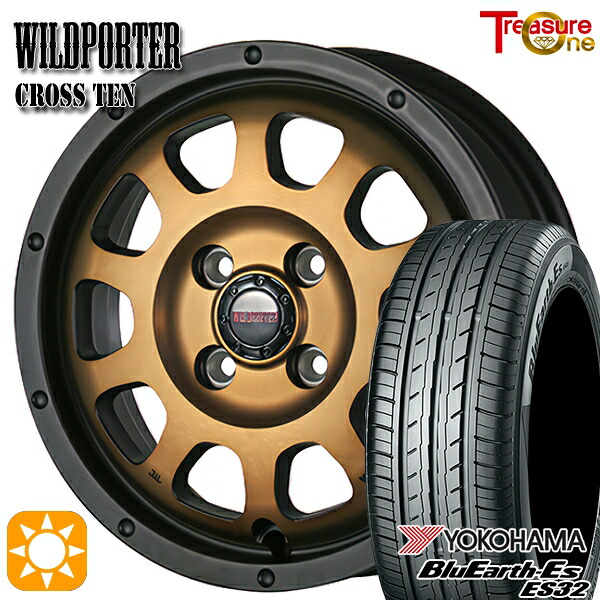 【取付対象】アクア ヤリス 195/50R16 84V ヨコハマ ブルーアース ES32 トレジャーワン ワイルドポーター クロステン ブロンズ 16インチ 6.0J 4H100 サマータイヤホイールセット ｜エムオートギャラリー