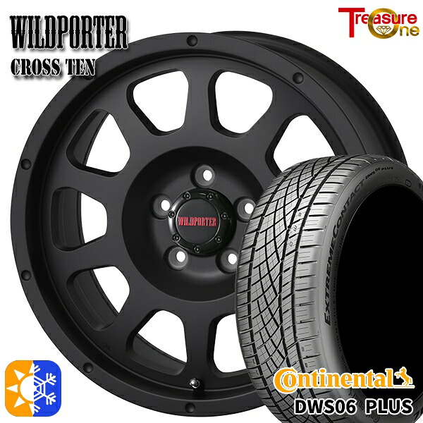 215/55R17 94W コンチネンタル DWS06+ トレジャーワン ワイルトポーター クロス10 マットブラック 17インチ 7.5J 5H114.3 オールシーズンタイヤホイールセット |エムオートギャラリー
