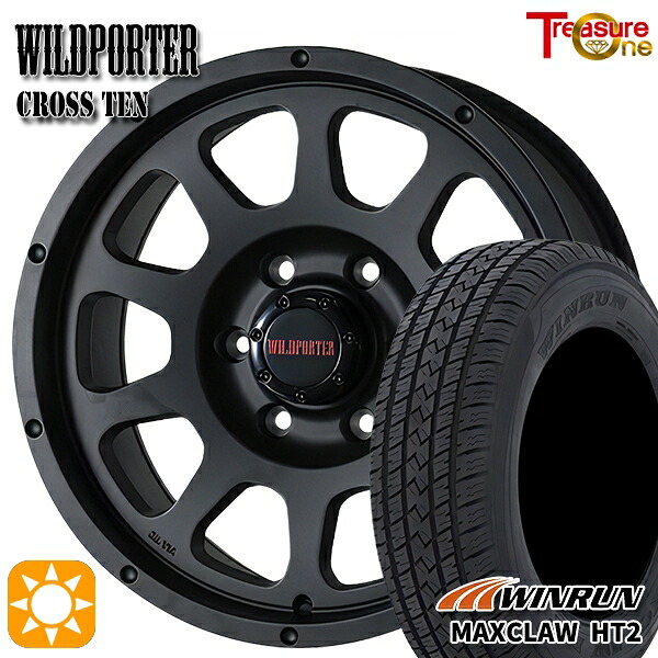 【取付対象】265/65R17 112T ウィンラン マックスクロウ H/T2 トレジャーワン ワイルドポーター クロス10 マットブラック 17インチ 8.0J 6H139.7 サマータイヤホイールセット |エムオートギャラリー