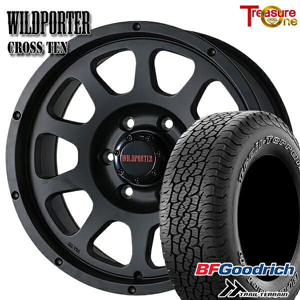 【取付対象】265/65R17 112T ORWL BFグッドリッチ トレールテレーン トレジャーワン ワイルドポーター クロステン マットブラック 17インチ 8.0J 6H139.7 サマータイヤホイールセット