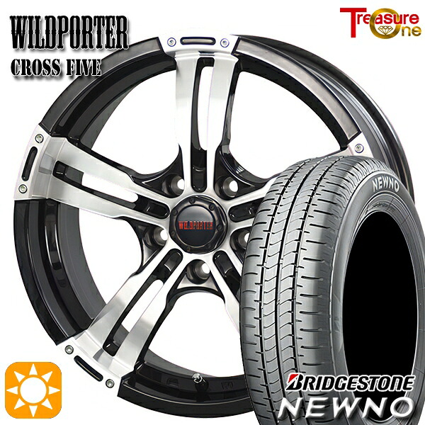 【取付対象】215/65R16 98H ブリヂストン ニューノ トレジャーワン ワイルドポーター クロスファイブ BP 16インチ 7.0J 5H114.3 サマータイヤホイールセット