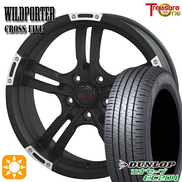 【取付対象】ヤリスクロス 205/65R16 95H ダンロップ エナセーブ EC204 トレジャーワン ワイルドポーター クロスファイブ MBP 16インチ 7.0J 5H114.3 サマータイヤホイールセット